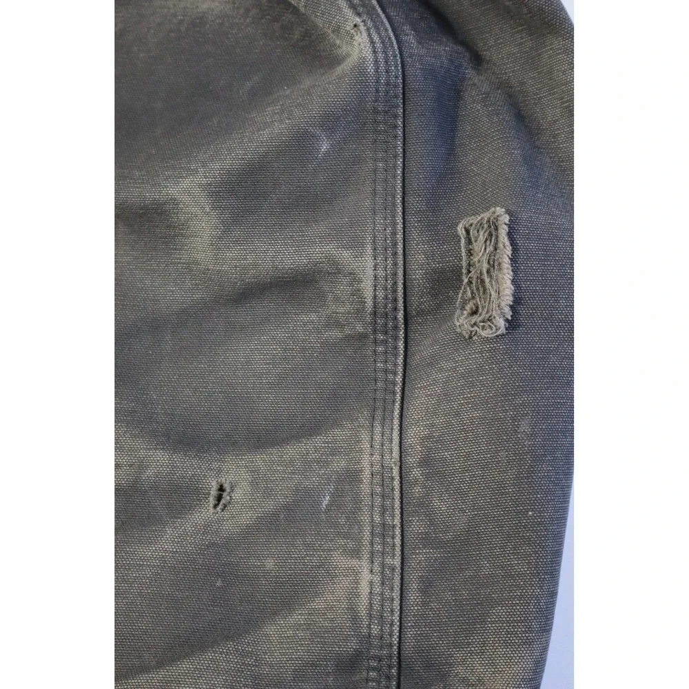 VTG Carhartt Workwear Duck Canvas Quilted Lined Barn Coat Men Large Tall C26 Blk